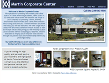 Tablet Screenshot of martincorporatecenter.com